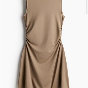 H&M Tan Sleeveless Mini Dress